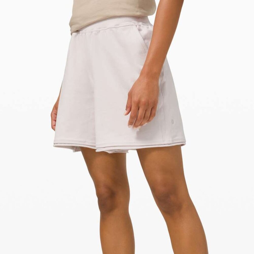 Lululemon LA French Terry High Rise Long Short - Dune (Tan) - Size 6